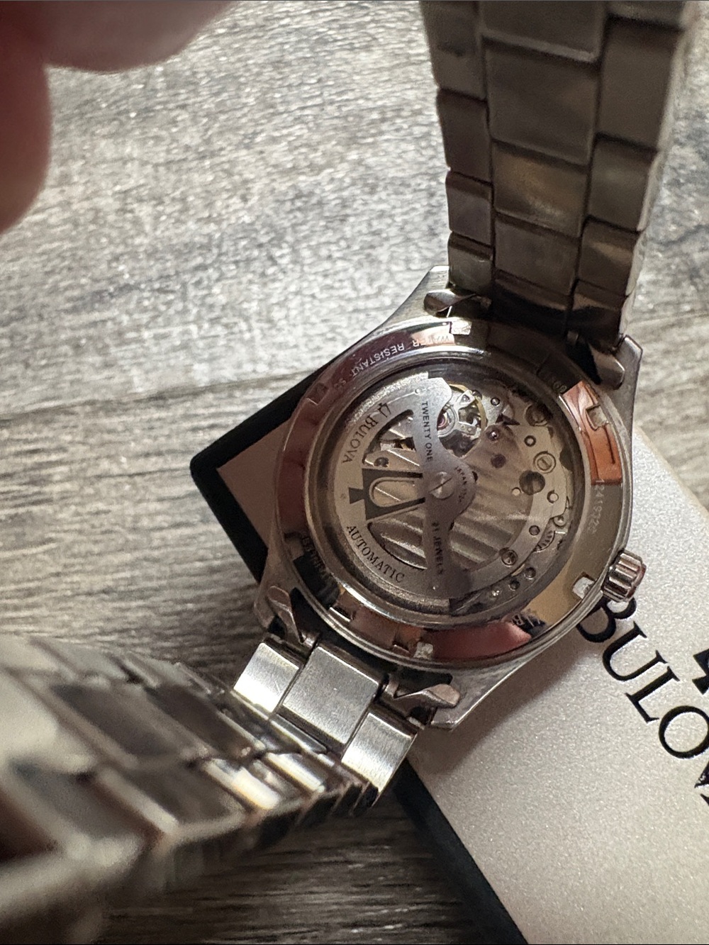 Bulova Silver Bracelet Watch with Light Blue Dial and Heart Open-Heart - Picture 3 of 8